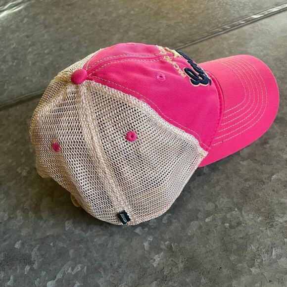 Vintage Carmel Sea California Pacific Coast Legacy Pink Snapback Mesh Hat Y2K - Picture 6 of 10